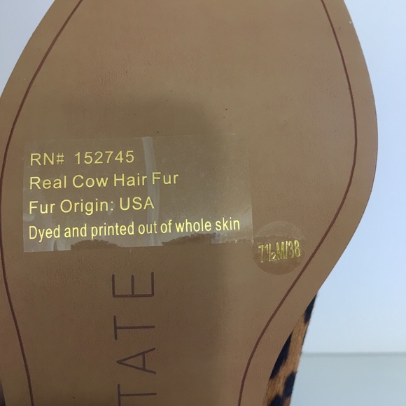 Leather Animal Print Block Heel Bootie Size 7 1/2 - Picture 7 of 9